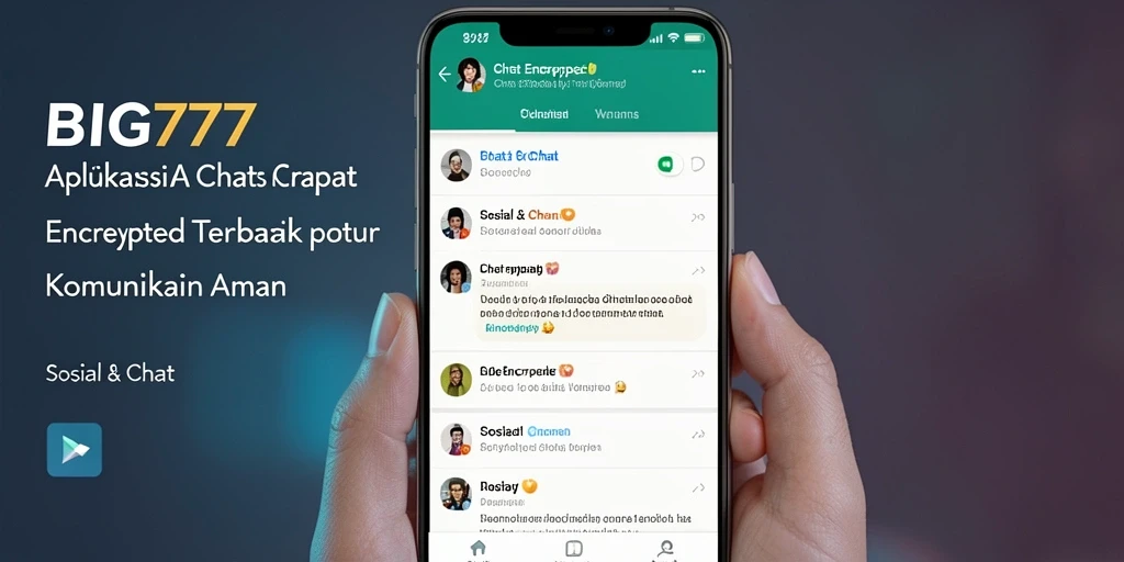 Tampilan antarmuka pengguna aplikasi Chat Encrypted BIG77 yang modern dan intuitif.