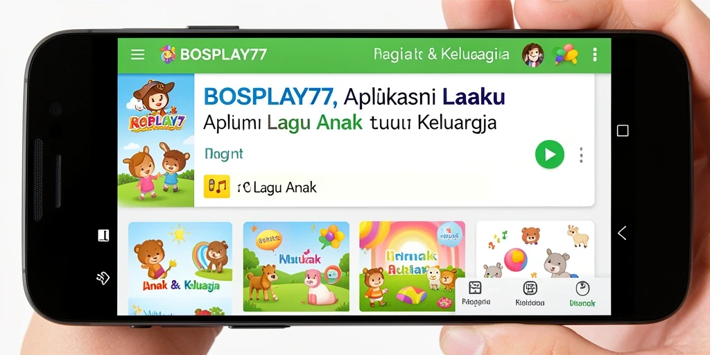 Tampilan antarmuka BOSPLAY77 yang ramah anak.