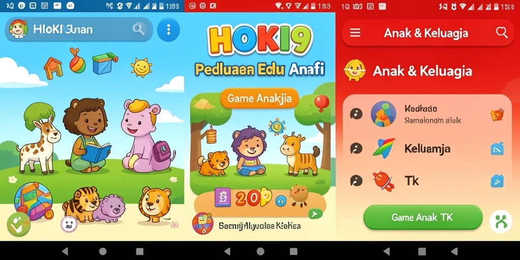 Antarmuka menarik dan interaktif dari HOKI9 untuk anak-anak.