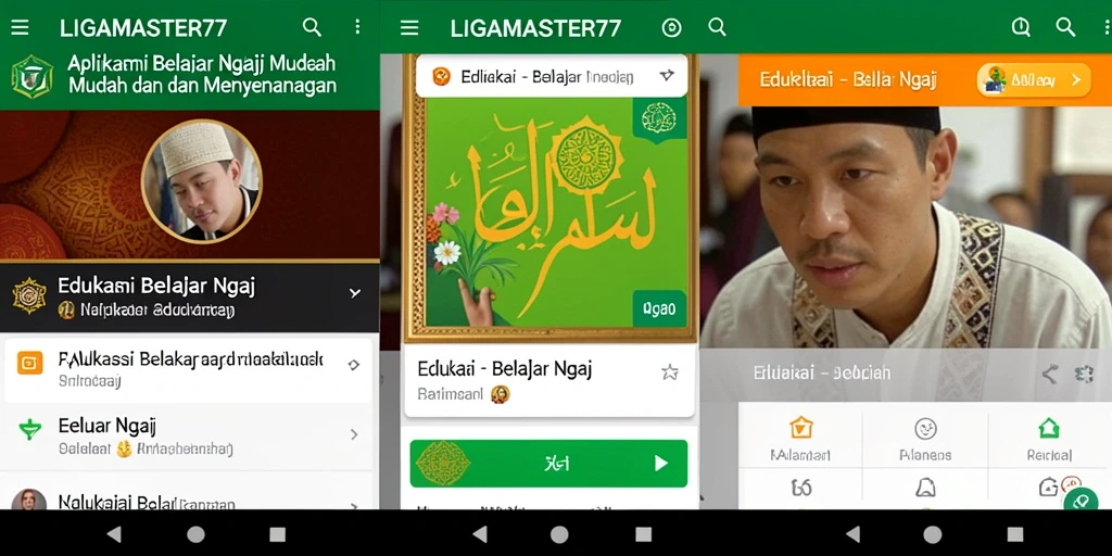 Tampilan antarmuka pengguna LIGAMASTER77 yang intuitif dan menarik.