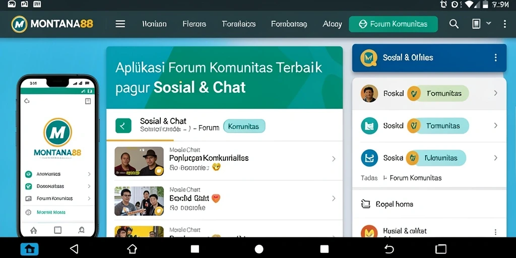 Antarmuka utama MONTANA88 menampilkan forum komunitas yang interaktif.