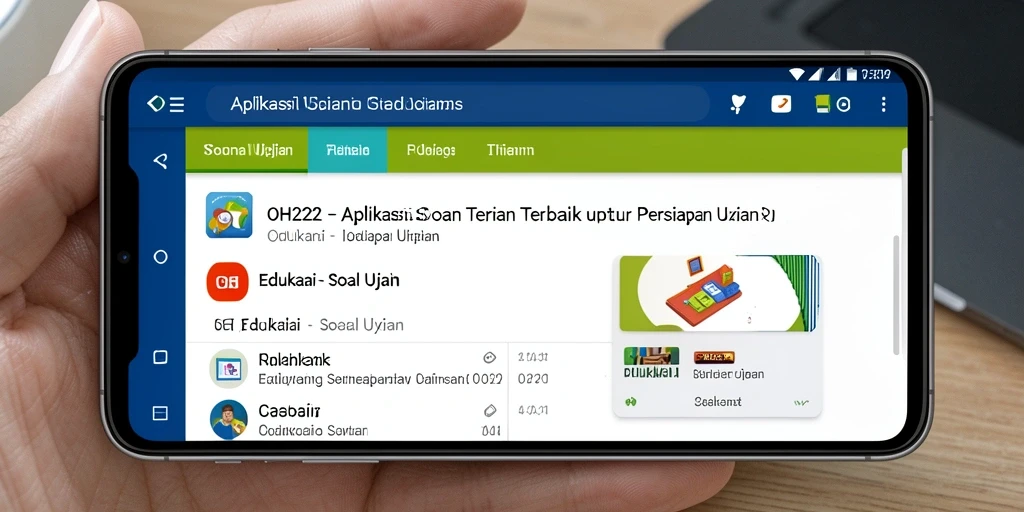 Antarmuka pengguna OH222 yang intuitif untuk soal ujian.