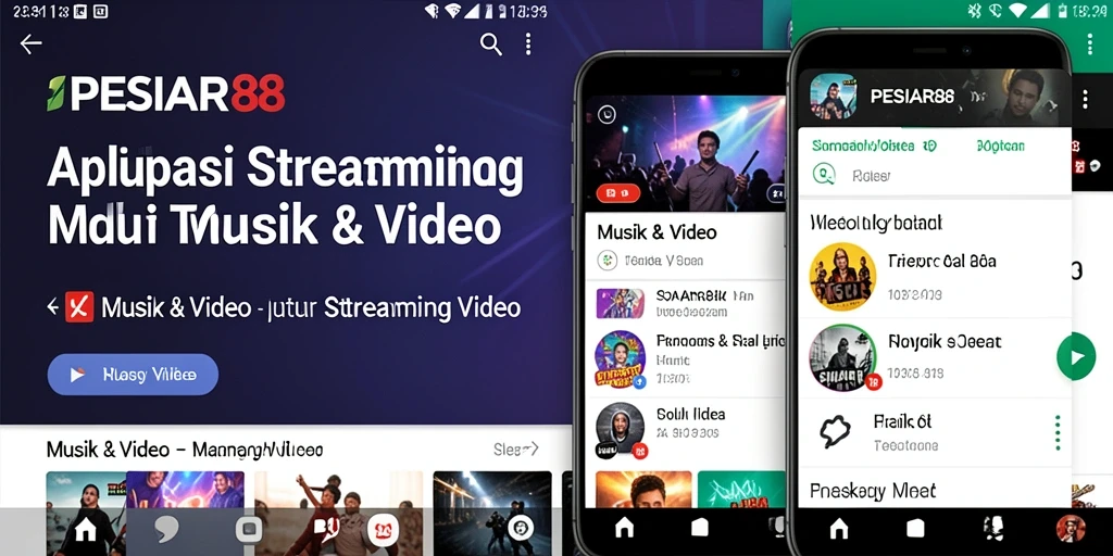 Antarmuka PESIAR88 yang menarik dan mudah digunakan untuk Streaming Video.