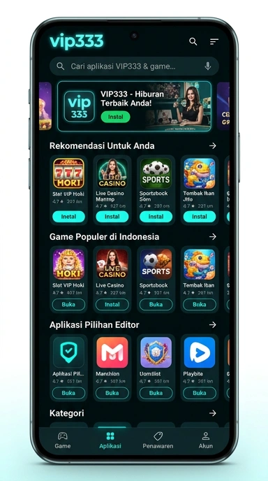 Katalog Aplikasi Populer dan Kanal Uji - vip333
